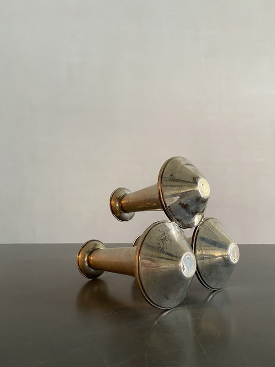 Image 1 of Lino Sabattini Set aus drei versilberten Vasen, Italien, 1960er Jahre