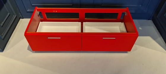 Image 1 of Marike, schöner roter Schrank mit zwei Schubladen,