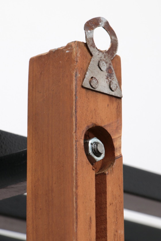 Image 1 of Italienische Wandgarderobe mit roten Katzen, Creme und Hutablage, 1960