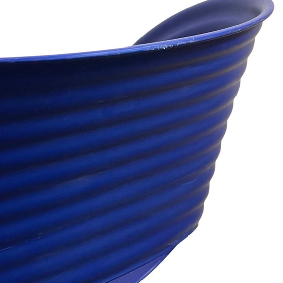 Image 1 of Ron Arad - Vitra - Esszimmerstuhl auf verchromtem Gestell - Modell Tom Vac - Blau Sitz - Erstausgabe von 1999!