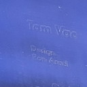 Ron Arad - Vitra - Esszimmerstuhl auf verchromtem Gestell - Modell Tom Vac - Blau Sitz - Erstausgabe von 1999!
