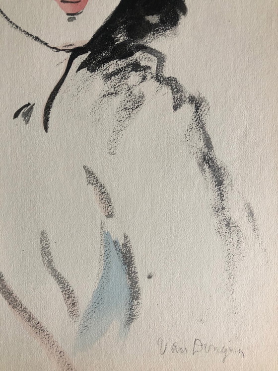 Image 1 of Kees van Dongen Pochoir Portrait de Femme