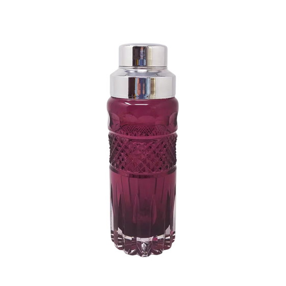 Image 1 of 1960S Gorgeous Purple Bohemian Cut Glass Cocktail Shaker. Hergestellt in Italien