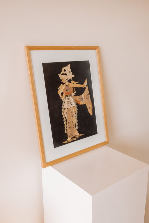 Satz von 2 orientalischen Mid Century-Kunstwerken