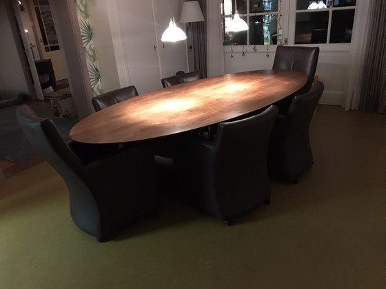 Image 1 of Leolux Tisch Thebe Stühle Kilenge