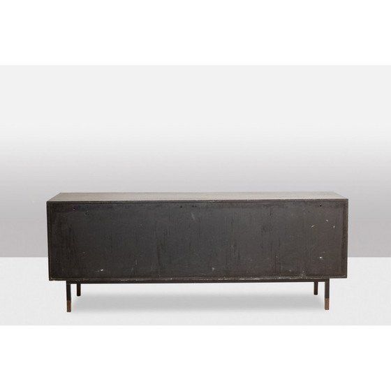 Image 1 of Rechteckiges Vintage-Sideboard aus Wengeholz und lackiertem Metall, Niederlande 1970