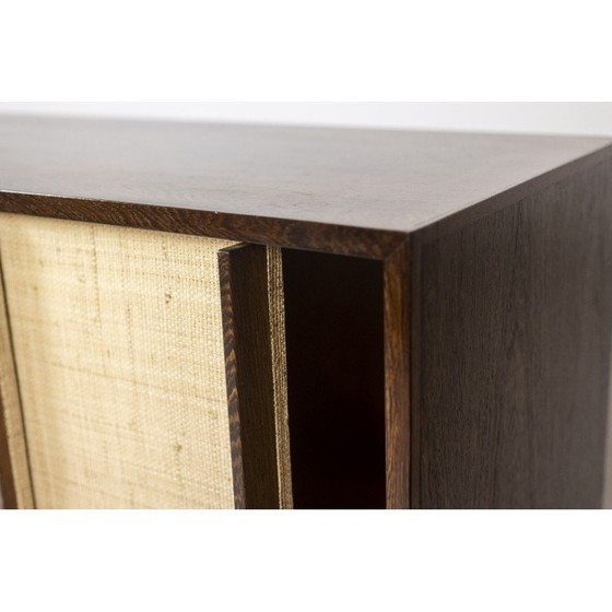 Image 1 of Rechteckiges Vintage-Sideboard aus Wengeholz und lackiertem Metall, Niederlande 1970