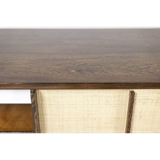 Image 1 of Rechteckiges Vintage-Sideboard aus Wengeholz und lackiertem Metall, Niederlande 1970