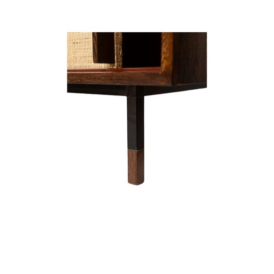 Image 1 of Rechteckiges Vintage-Sideboard aus Wengeholz und lackiertem Metall, Niederlande 1970