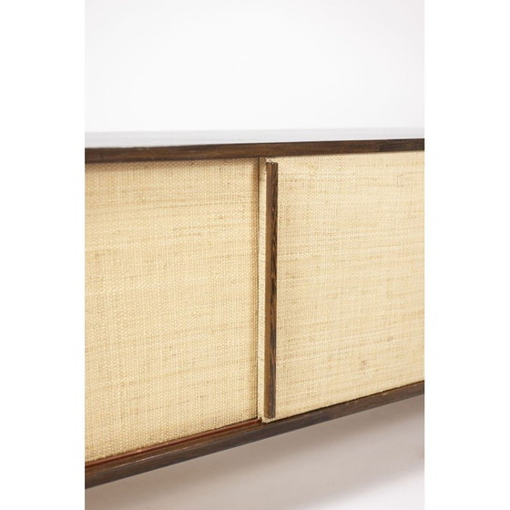 Image 1 of Rechteckiges Vintage-Sideboard aus Wengeholz und lackiertem Metall, Niederlande 1970