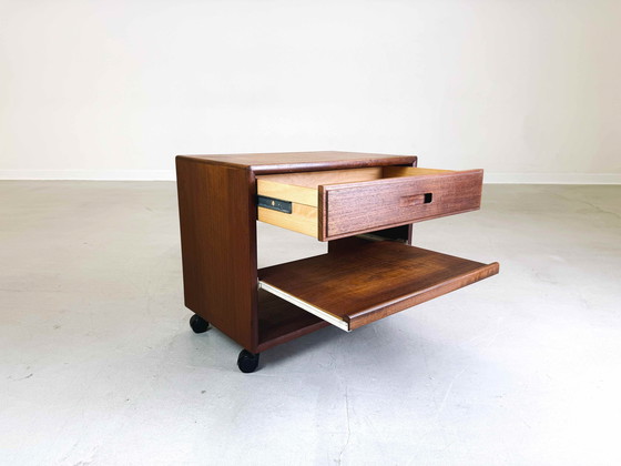 Image 1 of Mid Century Beistelltisch Rollbar Telefontisch Couchtisch Danish Teak