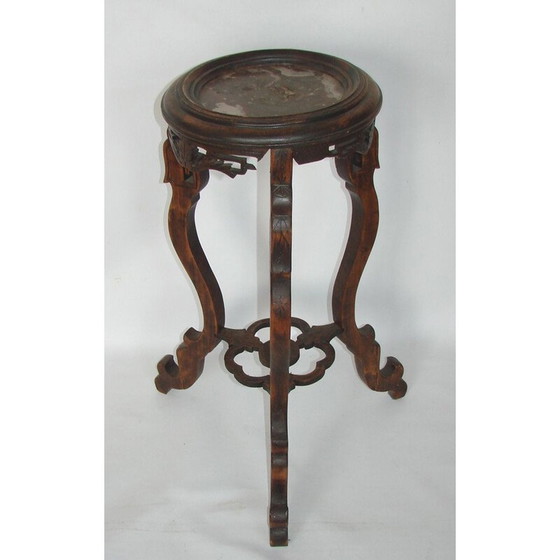 Image 1 of Vintage Marmorsattel mit Blumenbeetschnitzerei