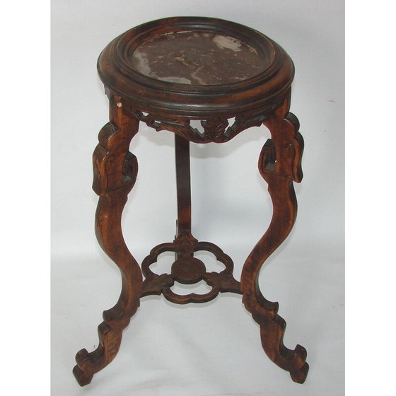 Image 1 of Vintage Marmorsattel mit Blumenbeetschnitzerei