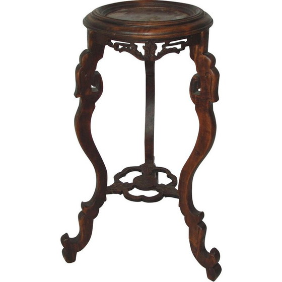 Image 1 of Vintage Marmorsattel mit Blumenbeetschnitzerei