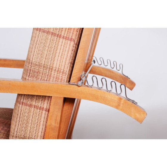 Image 1 of Art Deco Stuhl aus Nussbaumholz, Tschechische Republik 1930