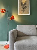 Orangefarbene Stehlampe von Anvia | 1970er Jahre