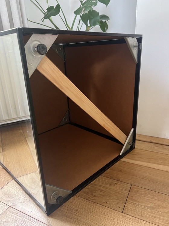 Image 1 of Vintage Beistelltisch Spiegel Würfel