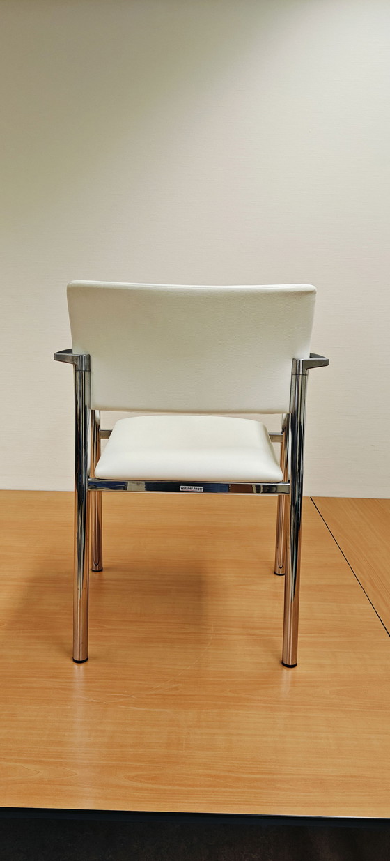 Image 1 of 4x Wiesner Hagar Alu Form Weiß Kunstleder