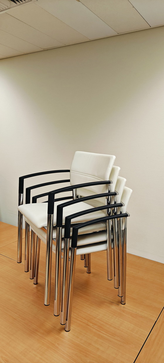 Image 1 of 4x Wiesner Hagar Alu Form Weiß Kunstleder