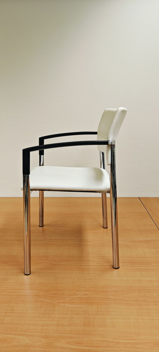 Image 1 of 4x Wiesner Hagar Alu Form Weiß Kunstleder