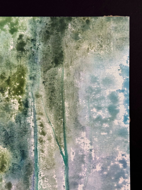 Image 1 of Aquarell-Landschaft (1970) - Eugene Eechaut (1928-2019)