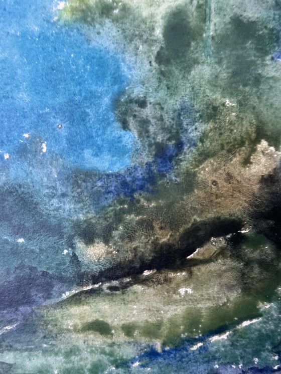 Image 1 of Aquarell-Landschaft (1970) - Eugene Eechaut (1928-2019)