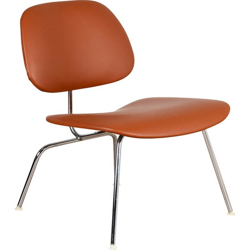 Alter LCM-Stuhl aus Leder und verchromtem Metall von Ray und Charles Eames für Mobilier international, 1960