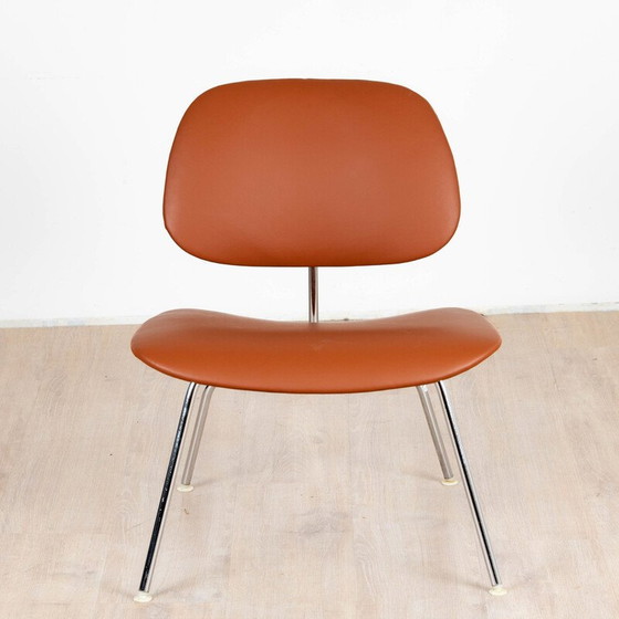 Image 1 of Alter LCM-Stuhl aus Leder und verchromtem Metall von Ray und Charles Eames für Mobilier international, 1960