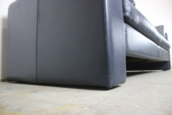 Image 1 of Cor Conseta Dreisitzer Couch Designer Echtleder Dunkelblau Sofa