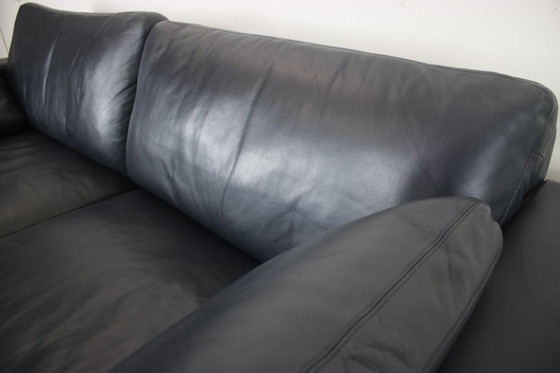 Image 1 of Cor Conseta Dreisitzer Couch Designer Echtleder Dunkelblau Sofa