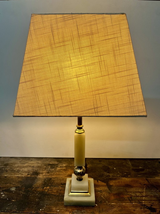Vintage Mid Century Onyx Tischlampe