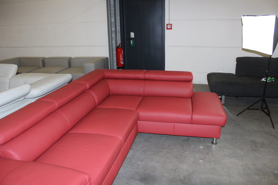 Image 1 of Ledersofa Schlafsofa Mit Stauraum Und Verstellbaren Armlehnen Ledercouch Lederecksofa Sofa Couch Ecksofa