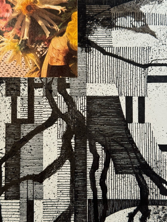 Image 1 of Ein Satz von 2 Kunstwerken mit Elementen der Collage - Eugene Eechaut (1928-2019)