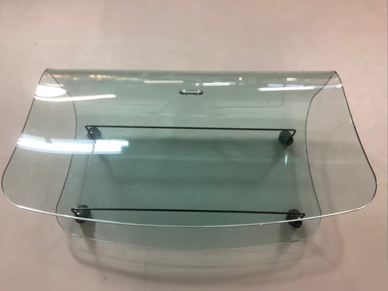 Image 1 of Fiam Italienisches TV-Möbel/Salontisch aus gebogenem Glas