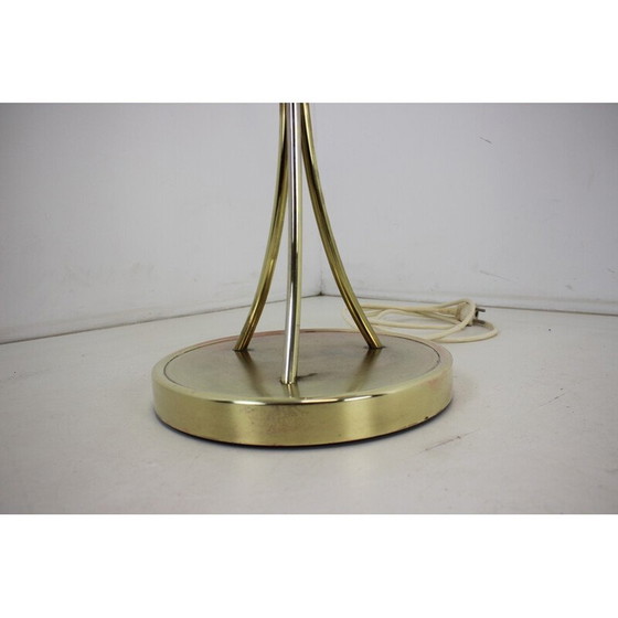 Image 1 of Vintage Stehlampe aus Messing, Kunststoff und Leder, Tschechoslowakei 1960