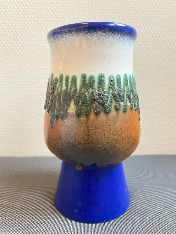 Image 1 of Vase aus Strehla Keramik mit Fatlava-Glasur