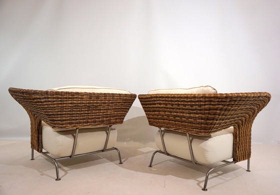 Image 1 of 2er Set Rattan Ohrensessel