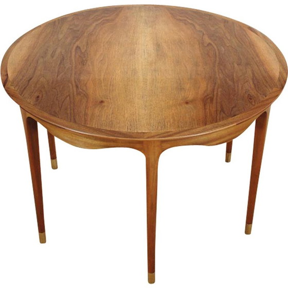 Image 1 of Skandinavischer Couchtisch aus Nussbaumholz von Ole Wanscher für Andreas Jeppe Iversen, 1950