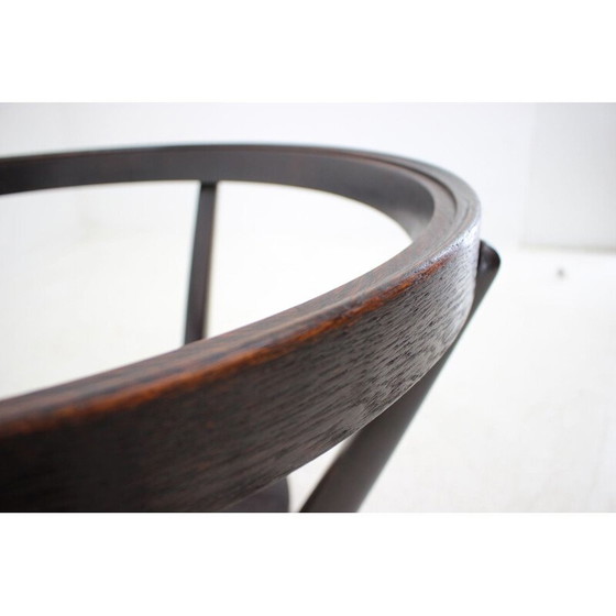 Image 1 of Vintage Couchtisch aus Eiche und Glas von Karel Koelka und Antonin Kropàek, Tschechoslowakei 1960