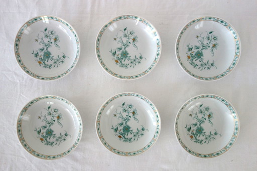 Set von 6 Schalen Bernardaud Limoges Modell Peking