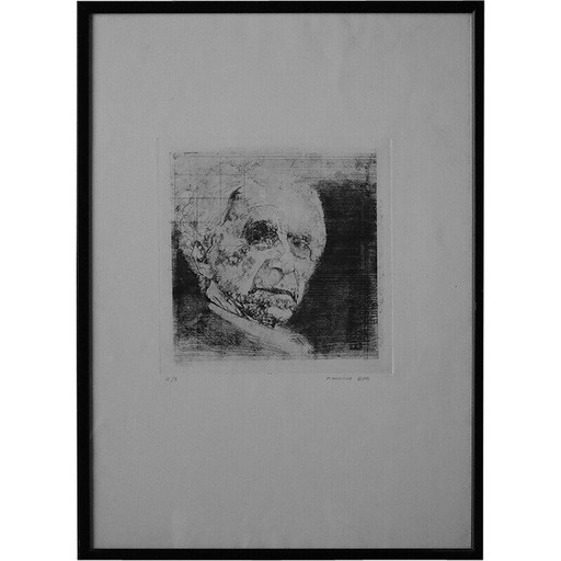 Vintage-Gemälde auf Papier von Maurizio Bini, 1960