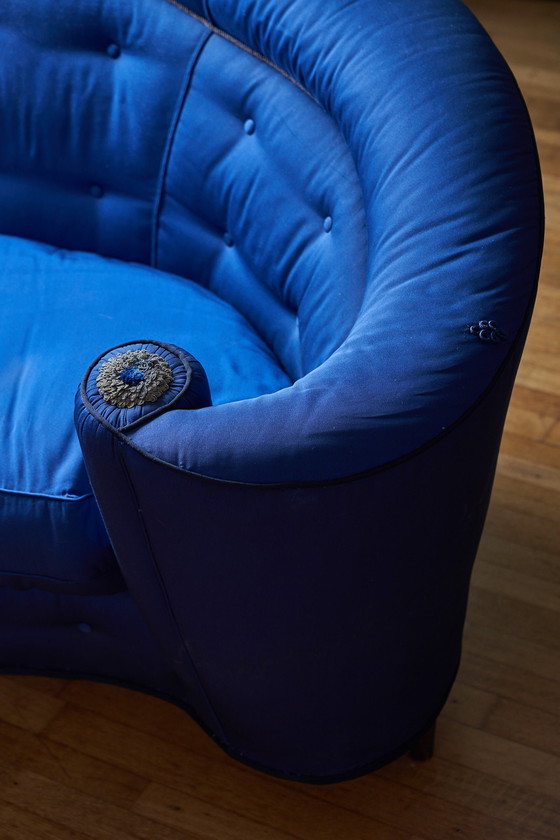 Image 1 of Abgerundetes Vintage-Sofa aus den 1950er Jahren