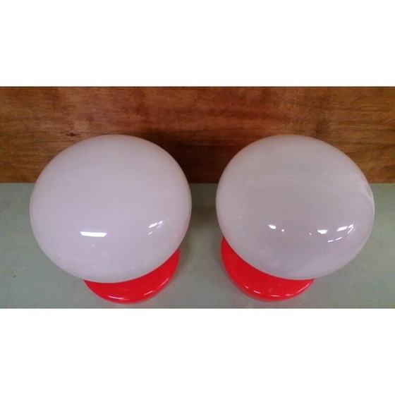 Image 1 of Paar alte Tischlampen von Kamenicky Šenov, Tschechoslowakei 1970