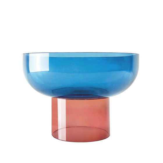 Image 1 of Cloudnola Tip Top Schüssel / Obstschale groß blau und rosa