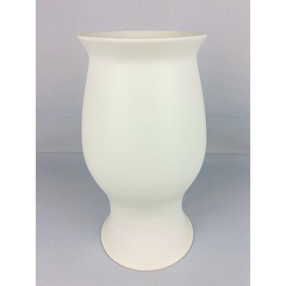 Image 1 of Weiße Vintage-Keramikvase von Franco Pozzi, 1970