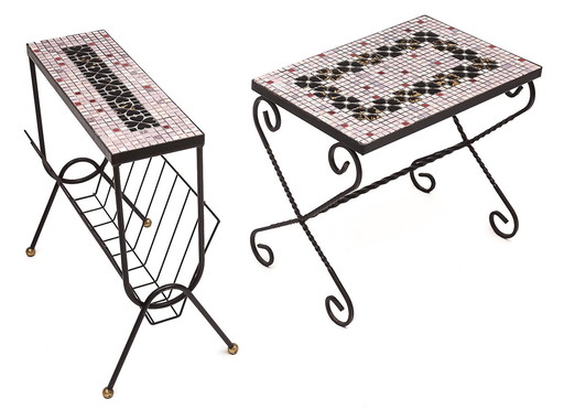 Set Couchtisch Und Zeitschriftenständer Vintage, 1960