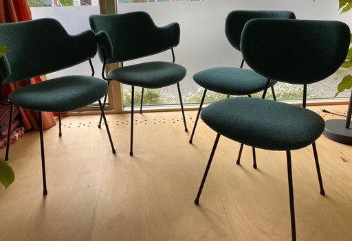 Gispen von Kembo 2x 101 ohne Armlehne und 2 x 205 mit Armlehne