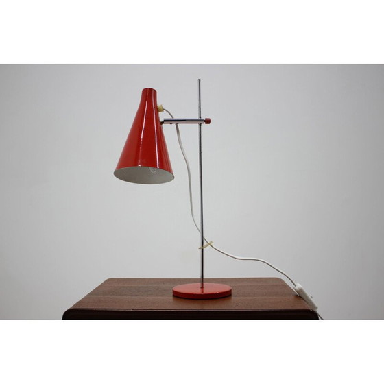 Image 1 of Alte rote Tischlampe von Josef Hurka 1960