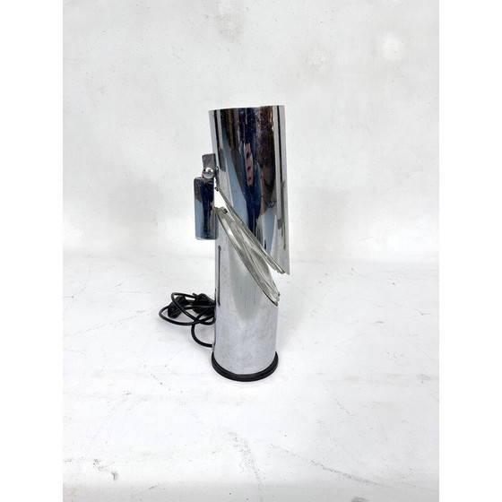 Image 1 of Vintage Tischleuchte aus Chrom und Glas von Oscar Torlasco für Stilkronen, Italien 1960er Jahre