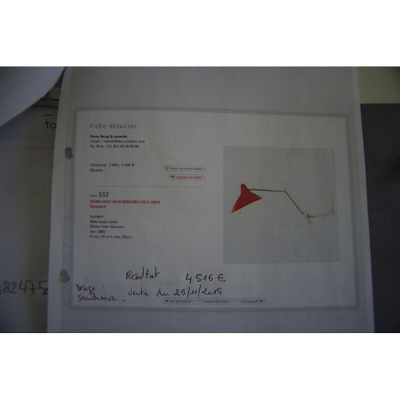 Image 1 of Vintage-Tischlampe aus vergoldetem Messing und Aluminium von Svend Holm Sorensen, 1960